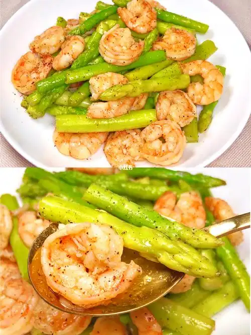 08芦笋炒虾仁低脂家常菜73简单好吃60